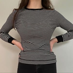 Black and white long sleeved shirt